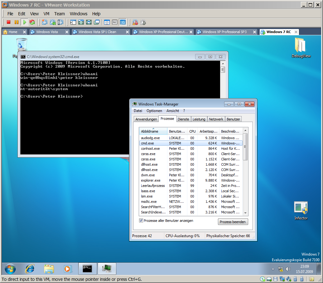 Angriff mit Stoned-Virus unter Windows